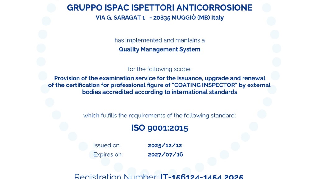 CERTIFICATE IMQ n° 1454.2025 - (CISQ-IQNET-ACCREDIA)